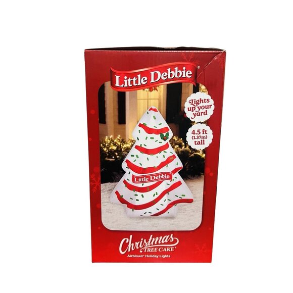 4.5 Ft Little Debbie Christmas Tree Cake Inflatable LED Lights Up your Yard 2025 - Picture 8 of 9